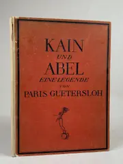 Albert Paris Gütersloh, Kain und Abel, Eine Legende von Paris Guetersloh, 1924, 10 original lithographs on paper; original half leather binding