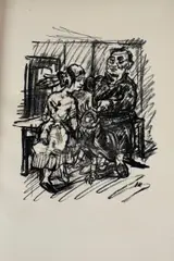 Oskar Kokoschka, Hiob - Ein Drama von Oskar Kokoschka, 1916-17, 14 lithographs on Old Stratford laid paper; bound in half vellum binding