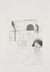 David Hockney, Illustrations for Fourteen Poems from C.P. Cavafy, 1967, 12 etchings to texts by C.P. Cavafy + 1 additional original lithograph; unframed
