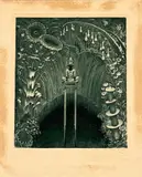 Richard Teschner, Aquatint etchings (mixed lot 2 items), 1917, aquatint etching on paper; framed resp. unframed