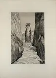 Max Klinger, Eva und die Zukunft, 1882, 6 etchings on paper; in original half-linen portfolio