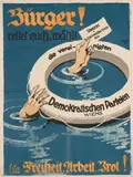Ernst Ludwig Franke, Posters for election advertising of the interwar period (mixed lot 6 items), print; unframed