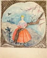 Hilda Jesser, Sommerkleid, c. 1915, watercolour on paper; unframed