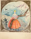 Hilda Jesser, Sommerkleid, c. 1915, watercolour on paper; unframed