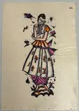 Fashion pictures (9 from issues 1, 2 & 4) by Fashion Vienna 1914 & 5, linocut, partly coloured, sold May 2025