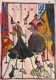 Fashion pictures (12 pieces, issue 9) by Fashion Vienna 1914 & 5, linocut, coloured, sold May 2025