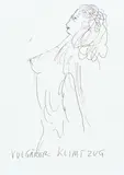 Günter Brus, Vulgärer Klimtzug, India ink on paper