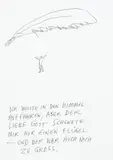 Günter Brus, Ich wollte in den Himmel auffahren..., India ink on paper