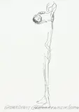 Günter Brus, Geschlossenes Gehirnabwassersystem, ink ball pen on paper
