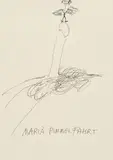 Mariä Pimmelfahrt by Günter Brus, India ink on paper, sold Apr 2025