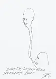 Nicht ich, sondern meine Sprechblase denkt by Günter Brus, ballpoint pen on paper, sold Apr 2025
