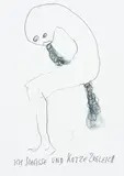 Ich scheisse und kotze zugleich by Günter Brus, India ink on paper, sold Apr 2025