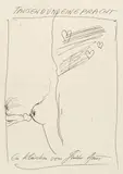 Tausend und eine Pracht / Angewandter Buddhismus (double-sided) by Günter Brus, India ink, ballpoint pen on paper, sold Apr 2025