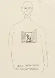 Mein Innenleben ist ein Scheisshaus by Günter Brus, India ink on paper, sold Apr 2025