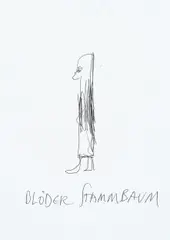 Blöder Stammbaum by Günter Brus, India ink on paper, sold Apr 2025