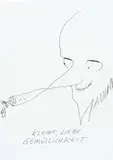 Kleine, liebe Gemüslichkeit by Günter Brus, ballpoint pen on paper, sold Apr 2025