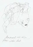 Günter Brus, Manchmal ist eine Frau nicht lieb. (double-sided), ballpoint pen, India ink on paper