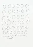 Günter Brus, ... und du bist meine Welt., India ink on paper