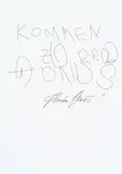 Günter Brus, Kommen..., India ink on paper