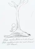 Günter Brus, Goethe verglich Natur mit der Kunst. Heute vergleicht man nur noch Kunst mit Kunst., India ink on paper