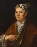 Johann Kupetzky, Portrait of a man with a striped turban, oil on canvas; framed