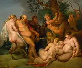 Peter Paul Rubens, The drunk Silenus, oil on canvas; framed