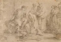 Angelika Kauffmann, Cleopatra asks Meleagros to go into battle, c. 1783