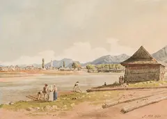 Jakob Alt, View of Szent Miklos in Liptov County, 1840, watercolour on paper; framed
