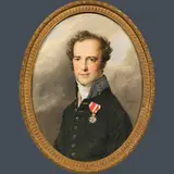 Ferdinand Georg Waldmüller, Gentleman in uniform in front of a cloudy sky