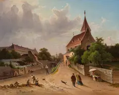Joseph Schwemminger, St John's Lazarett Chapel in the Alservorstadt (before its demolition in 1858), 1858, oil on panel; framed