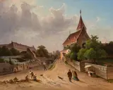 Joseph Schwemminger, St John's Lazarett Chapel in the Alservorstadt (before its demolition in 1858), 1858, oil on panel; framed
