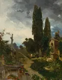 Ferdinand Brunner, Southern cemetary, 1894, oil on canvas; framed