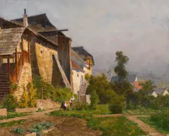 Max Suppantschitsch, Motiv aus Murau (Upper Styria), oil on canvas; framed