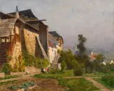 Max Suppantschitsch, Motiv aus Murau (Upper Styria), oil on canvas; framed