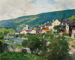 Hans Tichy, Murau (Styria), c. 1897, oil on canvas; framed