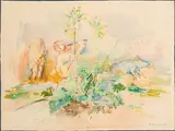 Oskar Kokoschka, Orpheus, 1958, watercolour on paper, framed