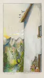 Albert Paris Gütersloh, Eine Landschaft, 1971, gouache on paper; framed