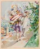 Albert Paris Gütersloh, Stürmischer Tag, 1938, gouache on paper; framed
