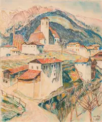 Leo Putz, Schönna, 1938, pastel on paper; framed