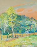Oskar Laske, Altaussee, 1948, gouache on paper; framed