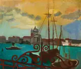 Josef Dobrowsky, Venice, 1937, oil on canvas; framed