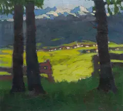 Artur Nikodem, Sistrans bei Innsbruck, 1914, oil on canvas; framed