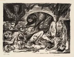 Albert Birkle, Die Mutter, charcoal on paper; unframed