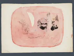 Kurt Absolon, Sodom, 1954, watercolour and India ink on paper; unframed