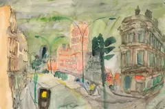 Kurt Moldovan, London, 1971, watercolour on paper
