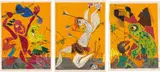 Rolf Nesch, Triptych: Saint Sebastian (Three metal prints)