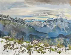 Edith Kramer, Grundlsee, 1992, oil on canvas; framed