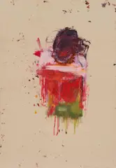 Martha Jungwirth, Frau Z, 2012-2013, oil on thin cardboard on canvas; unframed