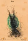 Arnulf Rainer, Februar, 1976, mixed media on paper; framed