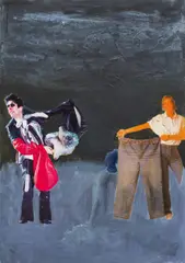 Franz West, Untitled (John Bock), 2003, mixed media, collage on paper on lightweight foam board in plexiglass frame